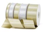 Spot gold and silver ribbon gifts, gold and silver silk woven ribbons, fresh