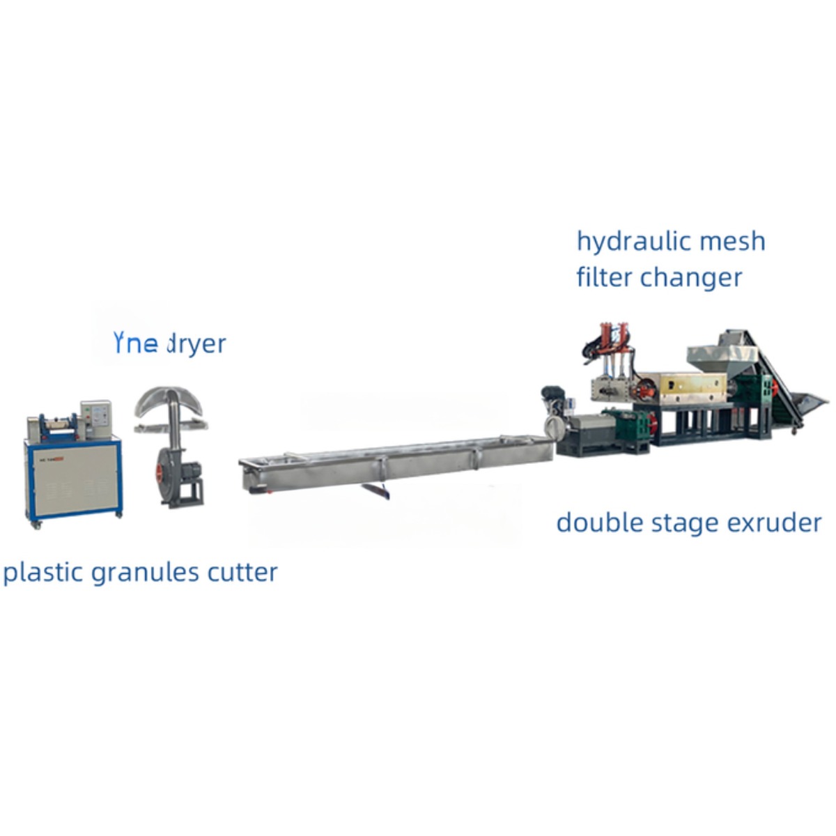 Dependable Dimensions PP PE HDPE LDPE LLDPE Plastic Pelletizer Pelletizing Granulator