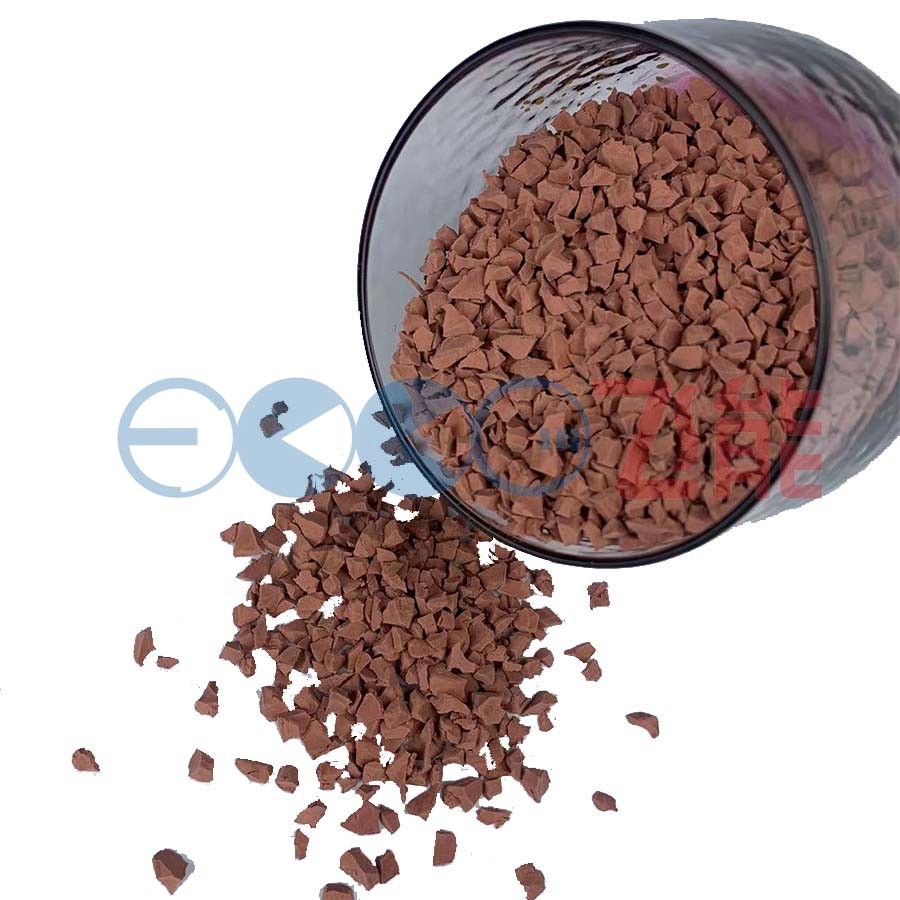 3.5mm Red Ecolastic EPDM Rubber Crumb For Outdoor Sidewalk Surface