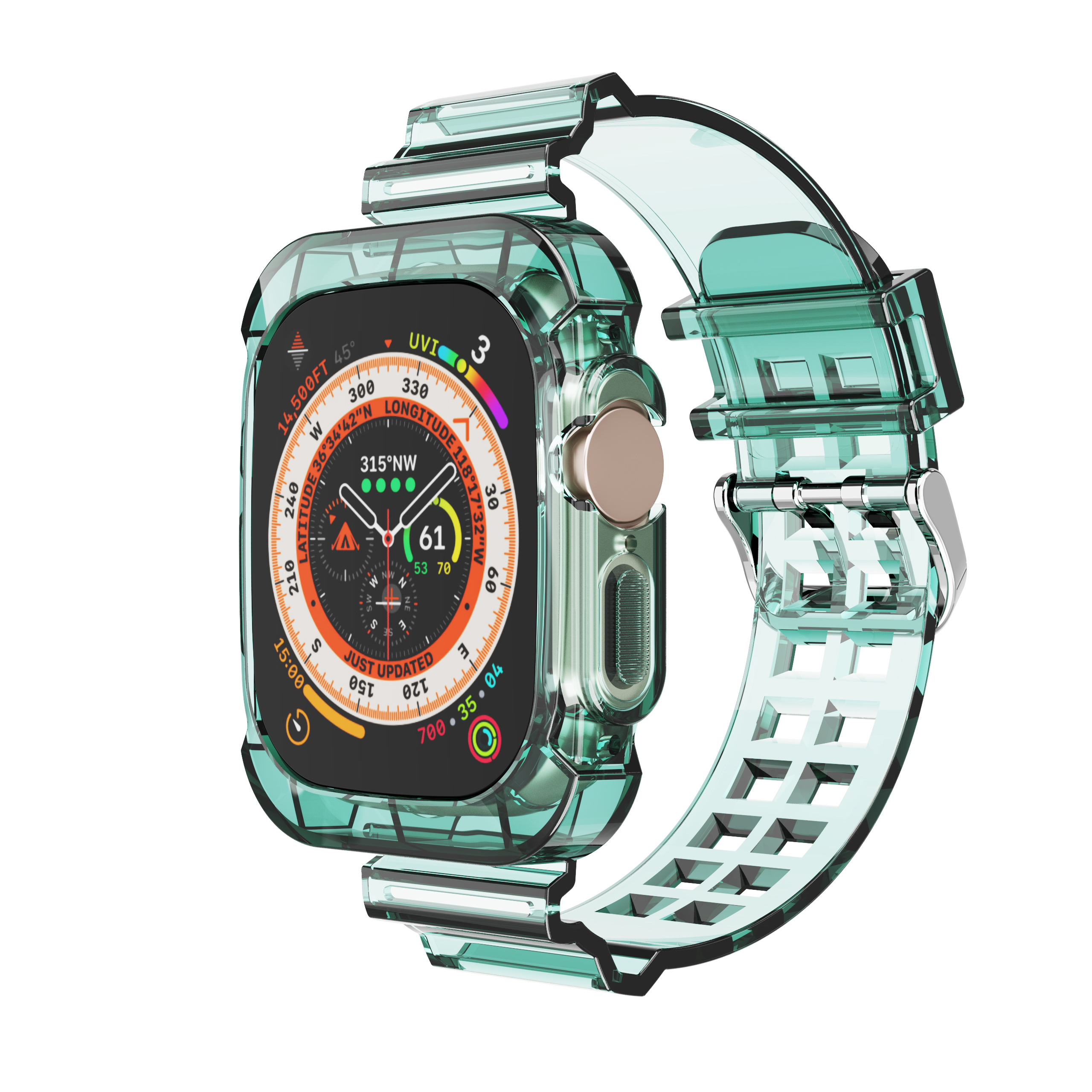 Private Mold Transparent Bands for I Watch 2 3 4 5 6 7 8 9 SE 11 Colors Smart Watch Band
