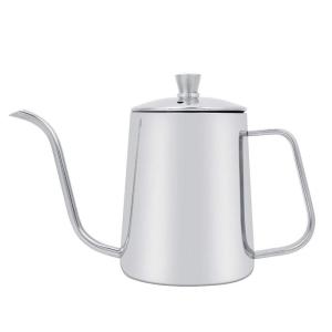 China 550ml Stainless Steel Coffee Pot Long Mouth Steel Coffee Kettle With Lid wholesale