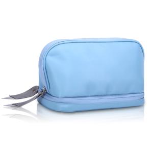 China Artist Double Zipper Travel Mirror Polyester Cosmetic Bag wholesale