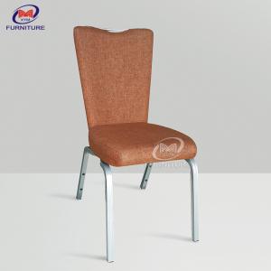 China Silver Stackable Banquet Chair Metal Banquet Hall Furniture Chair Square Back on sale