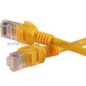 China Yellow Short Flat Shielded Cat5e Patch Cables Cat 5e Patch Cord wholesale