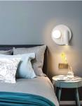 Bedside reading wall lamp acrylic ball Nordic bedroom bed board light living