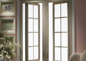 China Double Glazed Aluminium Windows , Grey Aluminium French Doors Exterior Swing Open Style wholesale