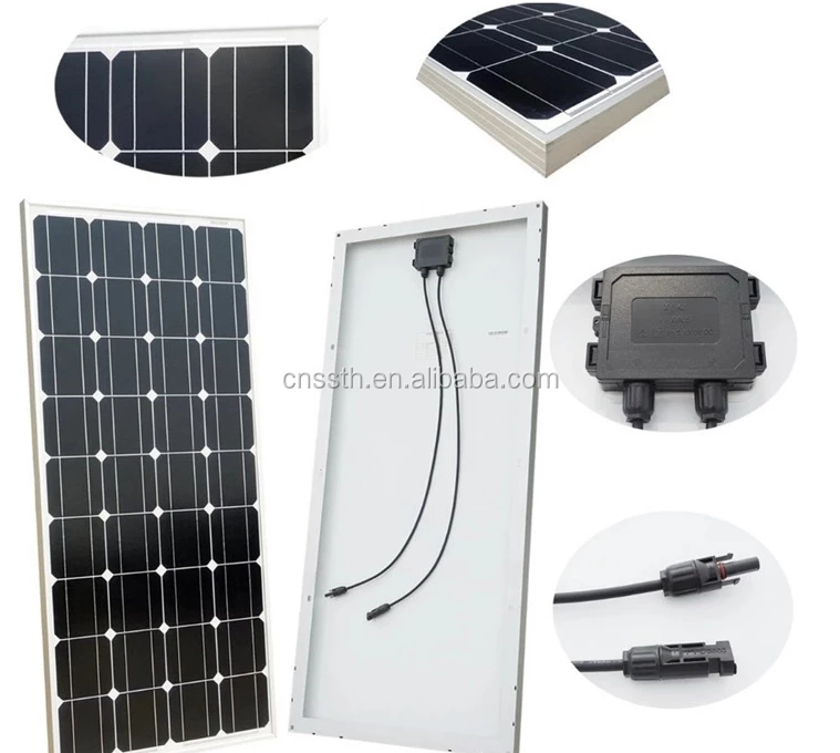 18V 24V 36V 48V Aluminum Glass Solar Panel 100w Rigid Solar Panel High Performance