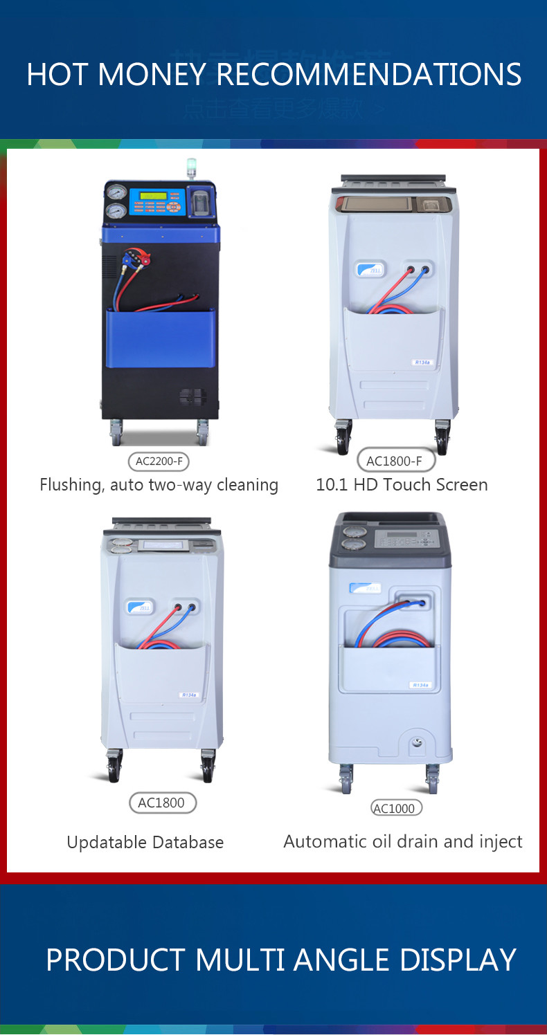Car A/C R134A Recovery Machine for Refrigerant Recharge Recyle And Flush