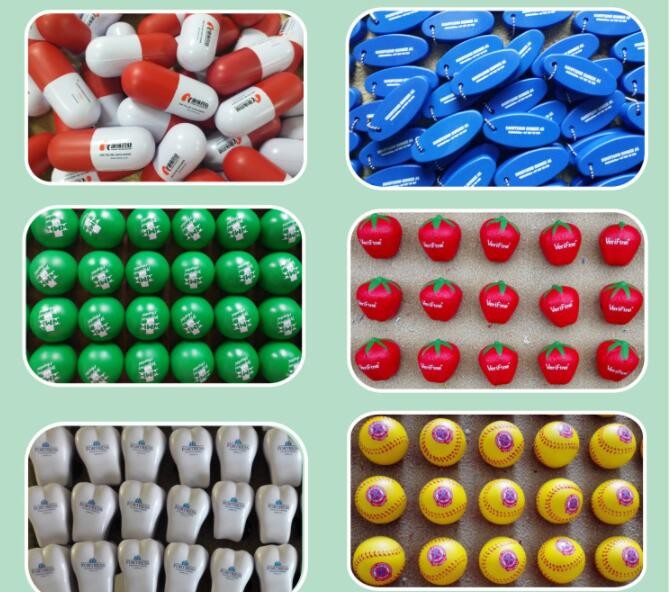 Pu Foam Stress Ball Toy balls promotional logo printed PU Foam Soft Slow Rising Squishy Toys gift items branding items