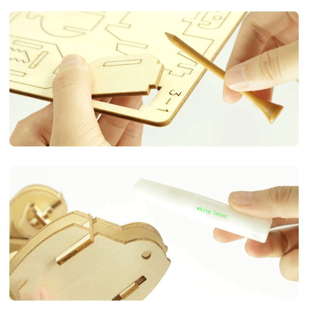 371 PCS Three-dimensional Puzzle Laser Cutting Jigsaw Wooden Toy for Adults and Kids