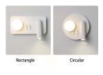 Bedside reading wall lamp acrylic ball Nordic bedroom bed board light living
