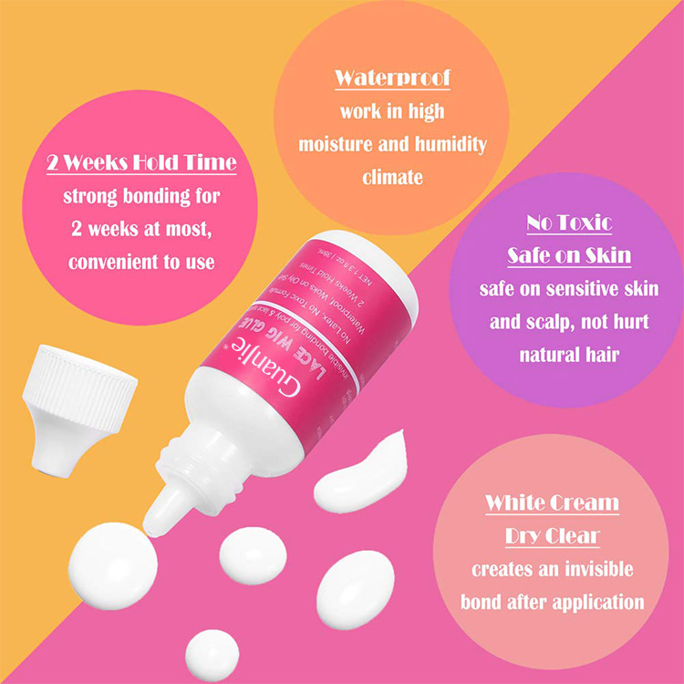 Multi Colors Hair Styling Glue For Wig Front Clear Bond Sweat Proof Customize