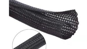 China Semi Rigid flexible Self Wrapping Split Braided Sleeving Abrasion Resistance wholesale