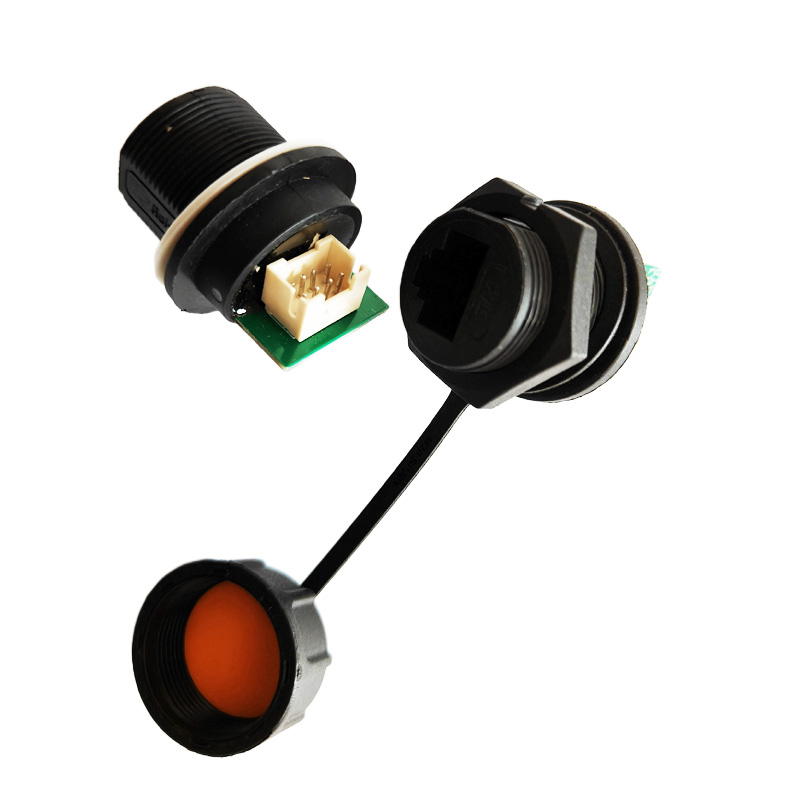 RJ45 Waterproof Connector With Quick Plug Pins