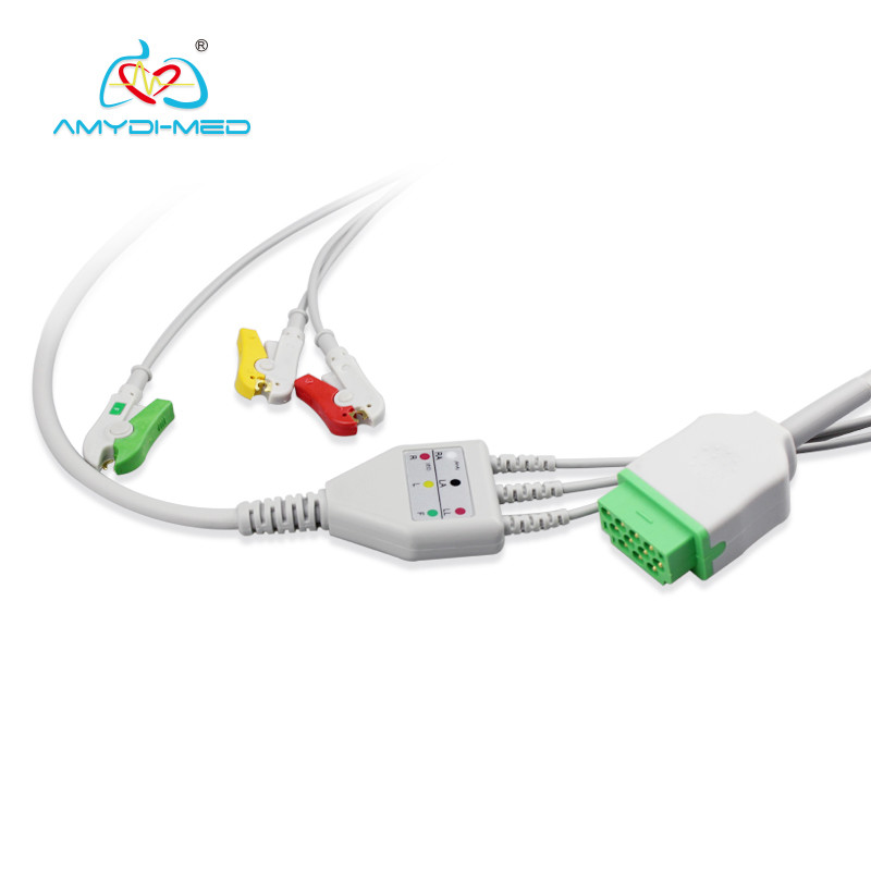 2.7m ECG Trunk Cable , ECG Patient Cable With Cip / Snap 11 Pin Connector