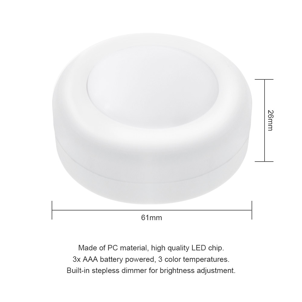 Modern 61x26mm 0.5w Remote Control Under Cabinet Light