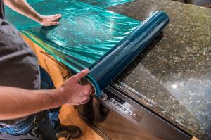 China Heat Proof 24 Inch 200 Feet Floor Protection Film For Natural Stone Floor wholesale