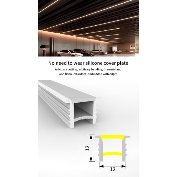12*12mm White Silicone Cover For LED Strip Light Casing 5mm / 6mm Board Width