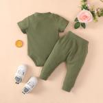 Baby Clothes set organic cotton infant toddler rompers / pants 2pcs baby