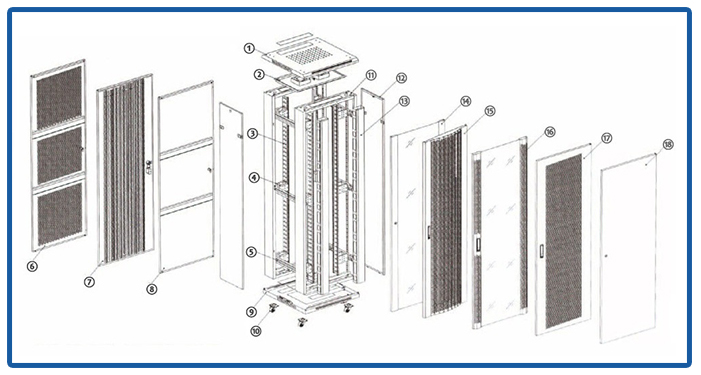 IP20 19 Inch Standard Network Cabinet