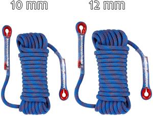 China 10mm 12mm Static Climbing Rope 49ft 98ft Emergency Escape Rope wholesale