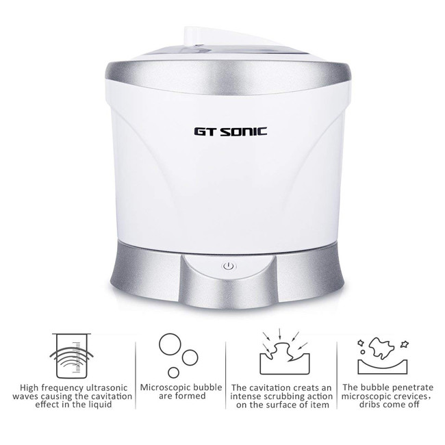 GT Ultrasonic Jewelry Cleaner With Auto 5 - Minutes Timer 175 * 155MM Unit