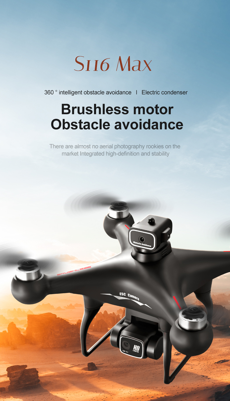 Intelligent Obstacle Avoidance Mini Four-axis Brushless Drone with Strong Endurance and Beginner Operator Skill Level