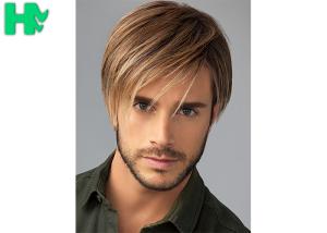 China Fashion New Arrival Mens Hair Pieces Wigs With Side Bang For Young Men Use wholesale