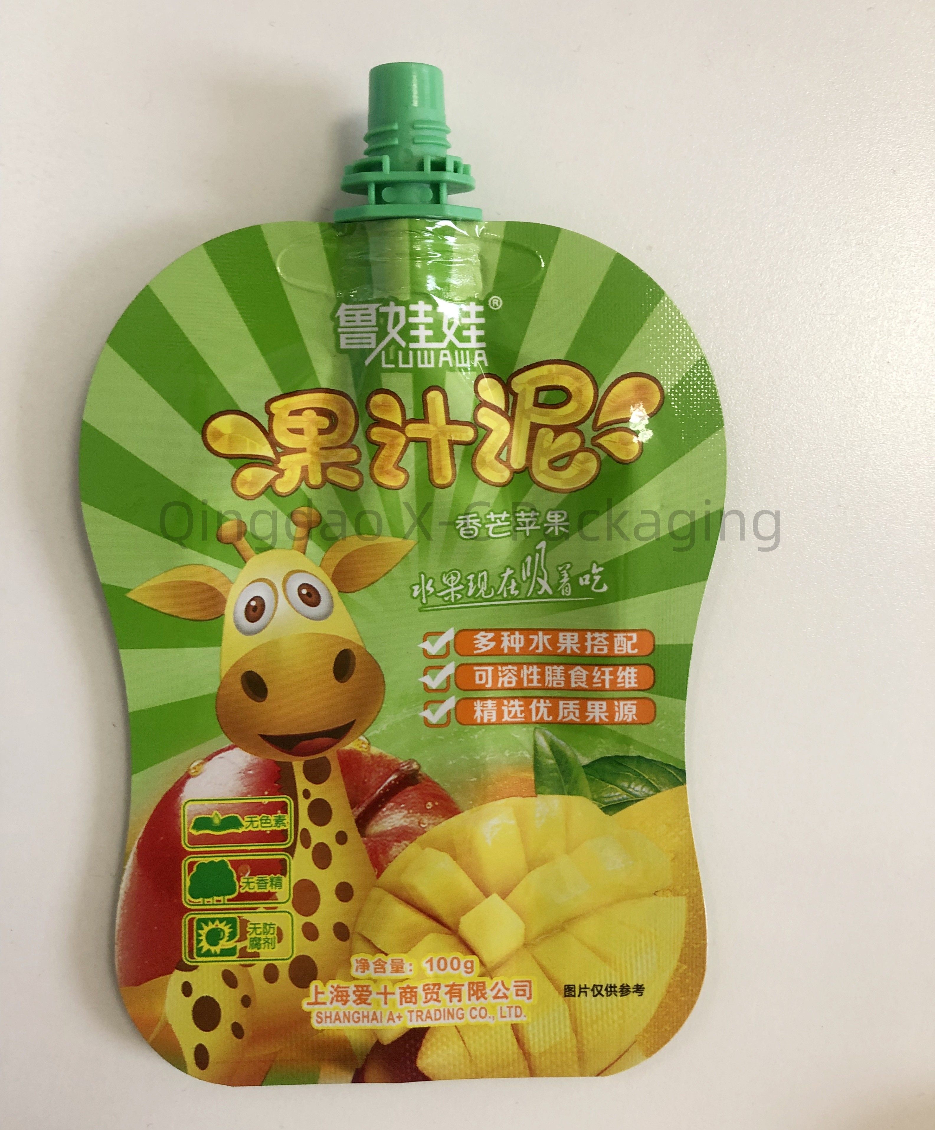 Customized Printing Stand Up Bag With Corner Or Top Spout Reusable Nozzle