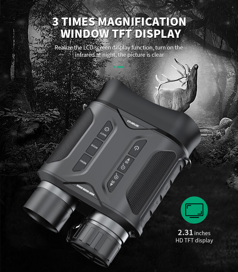 720p Infrared Night Vision Binocular Motion Detection Rechargeable Battery 300m Goggles For Hunting