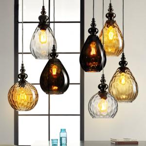 China Mercury glass pendant light fixtures for Kitchen Dining room Bar Shop Lighting (WH-GP-17) wholesale
