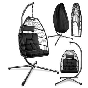 China Foldable Hanging Chair for Living Room Mail Packing Included AJUNION Patio Swing Chair wholesale