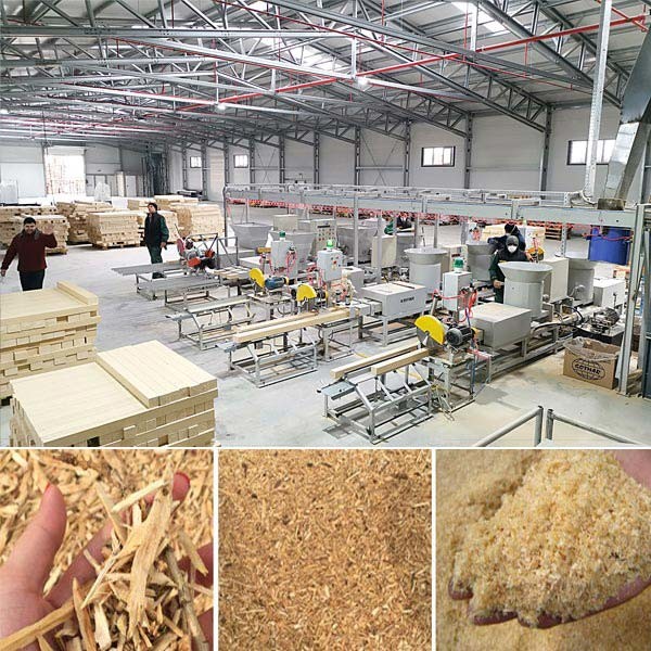 Fumigation Free Sawdust Extruding Pallet Block Machine Automatic