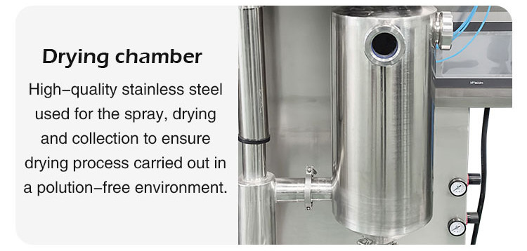 Chemical Laboratory 2L Stainless Steel Spray Dryer 1mm For Making Powder