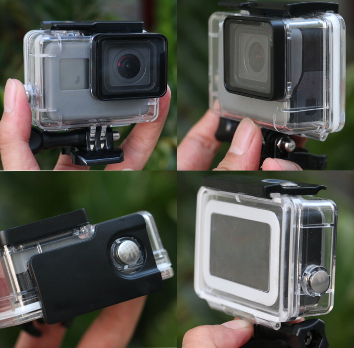 Action Camera Accessories / Gopro Hero 5 Waterproof Case High Transparent Material