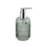 Round Green Glass Bathroom Accessories Set Shower Toothbrush Holder With Jumbo