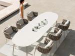 All Weather Modern Outdoor Furniture Rattan Garden Corner Sofa And Dining Table