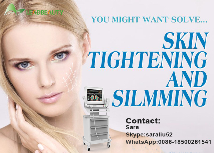 Professional beauty salon use Good price Hifu High Intensity Ultrasound Face Lift Machine with gray color 15 inch screen
