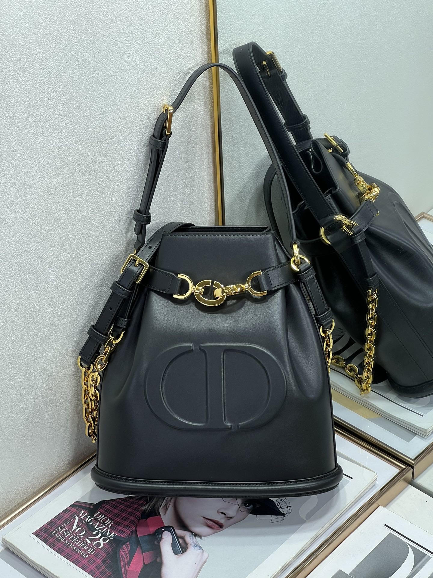 Embossed C'est Dior Bag Gold Saddle CD Christian Dior Sport Bag Calfskin