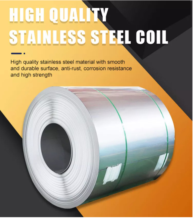 OEM SUS321 316L 304 Stainless Steel Coil 1000mm-1500mm Width 2B SS Sheet Roll