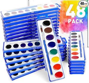 China 8 Watercolor Acrylic Paint Set Washable Bright Colors Includes Paintbrush wholesale
