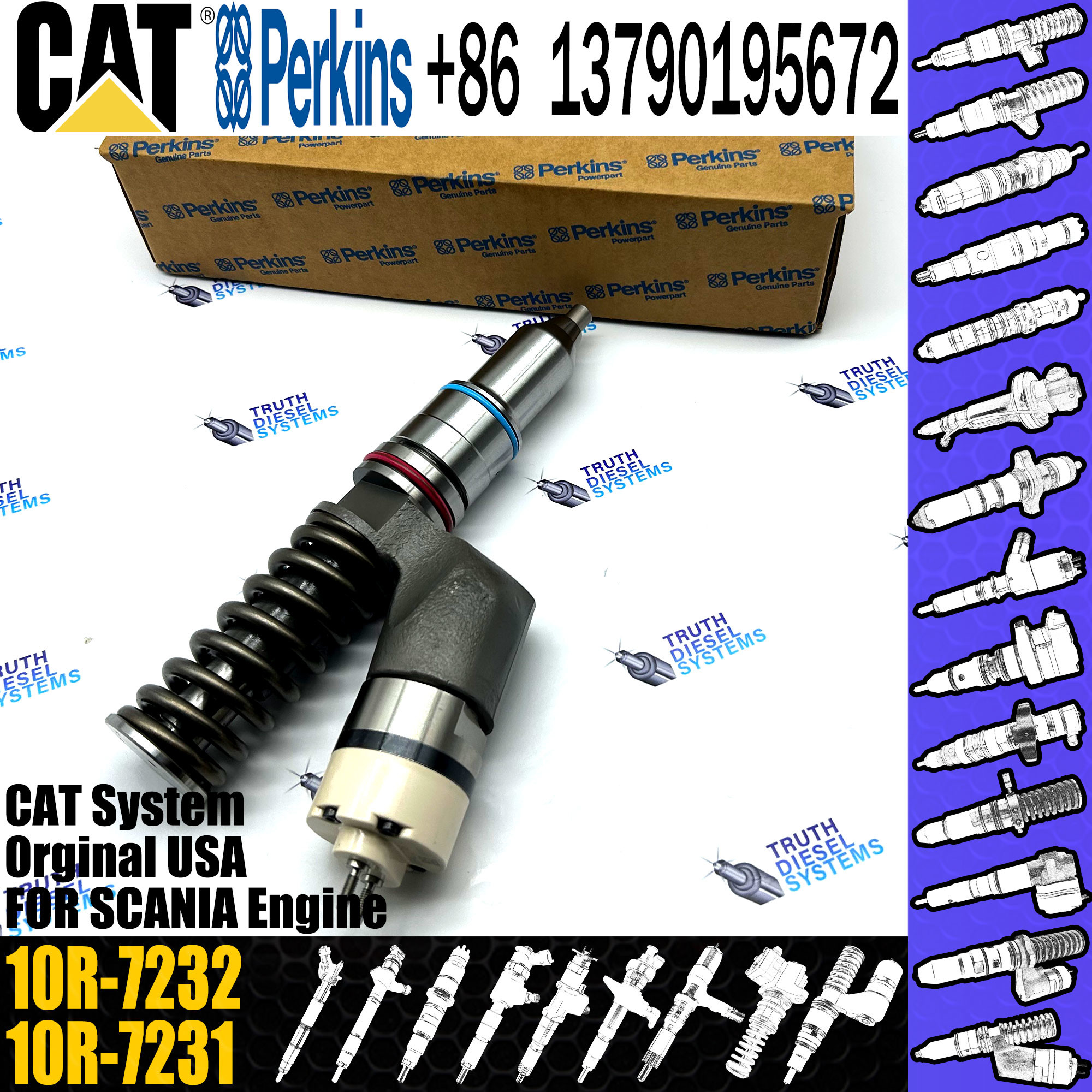 Common Rail Fuel Injector 10R-9236 10R-0957 10R-0958 10R-0955 10R-7228 10R-7232 10R-1273 for C-at excavator