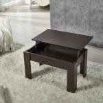 square Dark Brown 15KG Solid Wood Coffee Tables