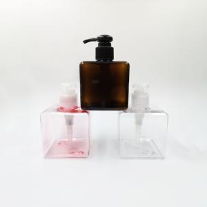 China White Square Pump Lotion 250ml 450ml Empty PET Bottle wholesale