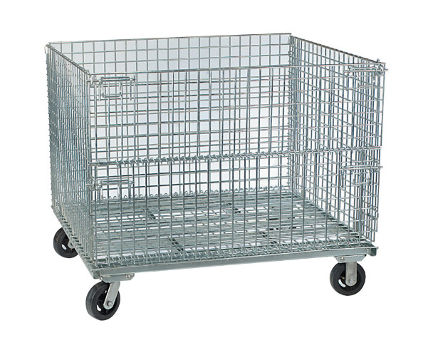 Professional Mesh Storage Cage , Wire Mesh Pallet Cages Hot - Dip Galvanized Finish