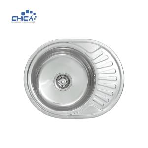 China Topmount Kitchen Sink Round sink Stainless Steel Kitchen Sink Single bowl Kitchen Sink wholesale