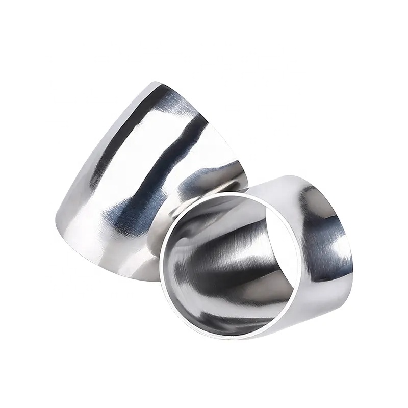 Sanitary Welding Connection Forged SS304 316L 45 Degree Elbow for Oil Water Gas Milk