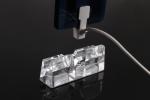 COMER Hot sale acrylic holders cell phone security display holder with 2 port