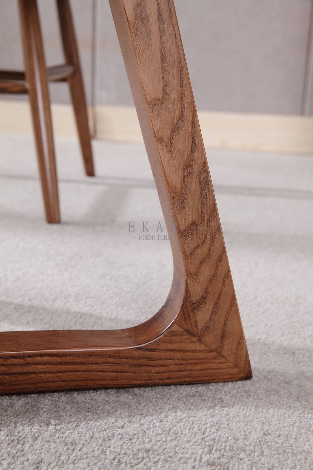 Modern Walnut Solid Ash Wood 1m Round Dining Table 4 Seater