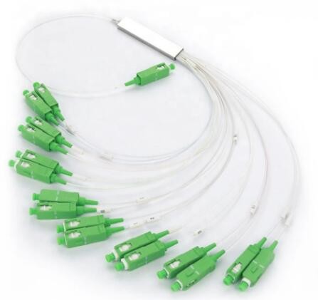 SC APC UPC 1 X 8 Fiber Optic PLC Splitter SC Splitter Mini Tube Type Splitter